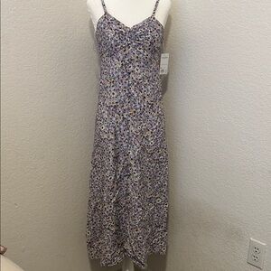 SO Purple Floral Midi Dress